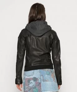 Oakwood RUBY Lederjacke Black Damen -Oakwood Soldes Boutique 00dc7e9682a841b0b3fecaf8309f1fe4