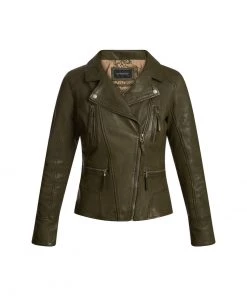 Oakwood CAMERA Lederjacke Khaki Damen -Oakwood Soldes Boutique 013cf99e61804252bf30582653bbbad6