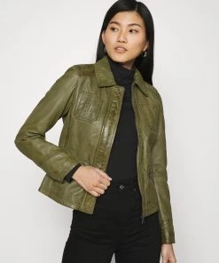 Oakwood Damen IOTA Lederjacke Khaki 10 Oakwood Damen IOTA Lederjacke Khaki -Oakwood Soldes Boutique 031fa95ccf814b2cba8244c962c2f9ee