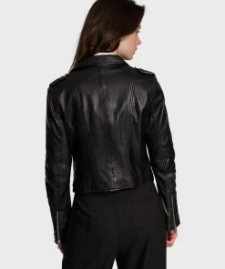 Oakwood ALIZEE Lederjacke Black Damen -Oakwood Soldes Boutique 045a644934004bff8eb5ffa8f8a48869