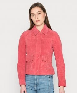 Oakwood MALTA Lederjacke Dark Pink Damen