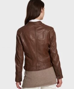 Oakwood KARINE Lederjacke Light Brown Damen -Oakwood Soldes Boutique 06398a05164749cc884c6165d3ea9d65