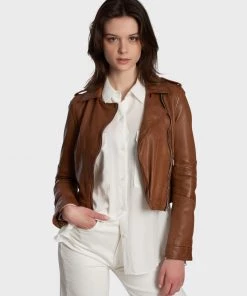 Oakwood Damen ALIZEE Lederjacke Cognac