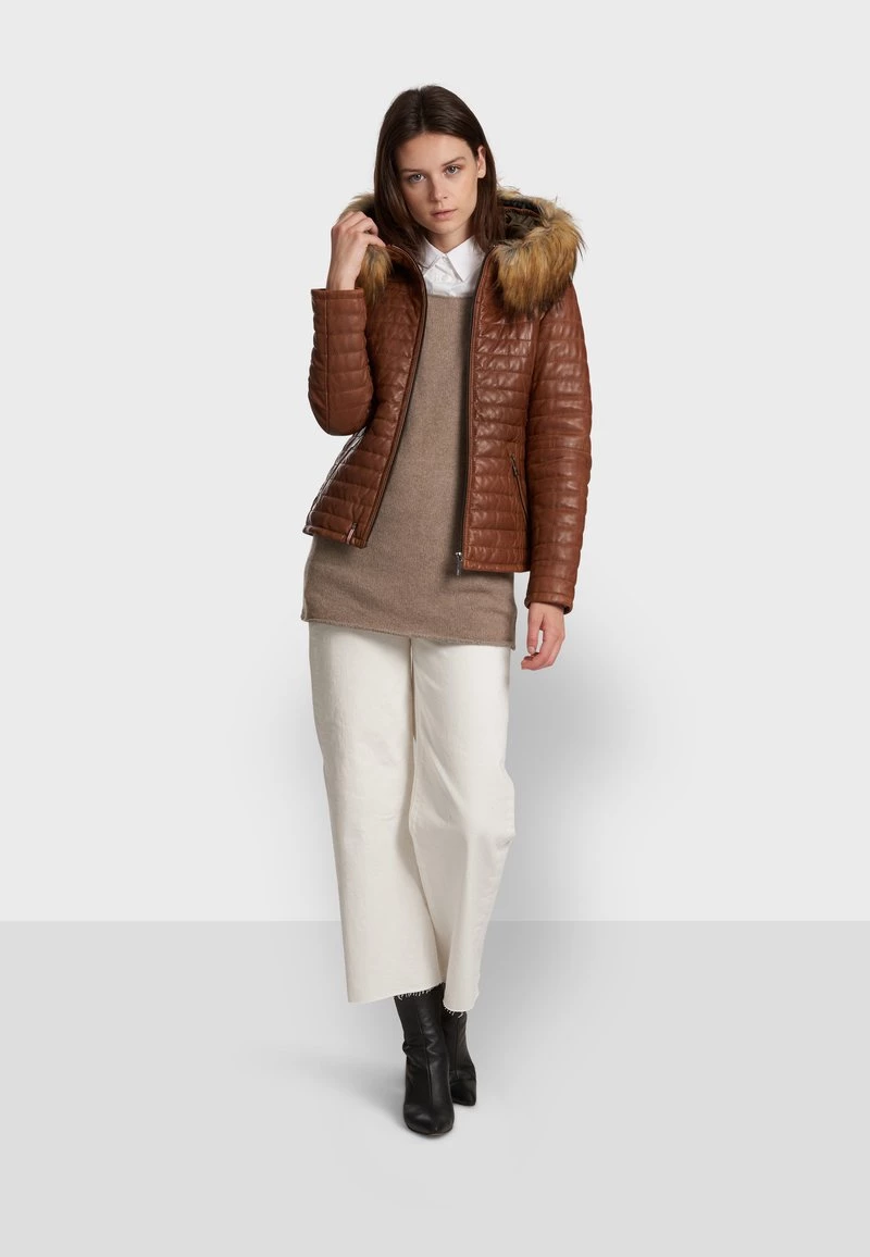 Oakwood Damen FURY Lederjacke Choco Brown 2 Oakwood Damen FURY Lederjacke Choco Brown – Bild 2