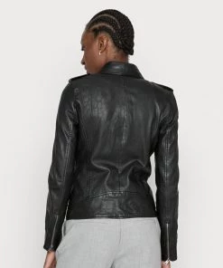 Oakwood LISA Lederjacke Black Damen -Oakwood Soldes Boutique 088d404f8a75491195064bfddec88d11