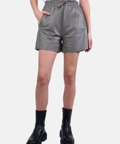 Oakwood Damen PICK Lederhose Khaki