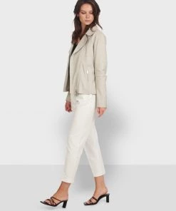 Oakwood FLASH Lederjacke Light Sand Damen -Oakwood Soldes Boutique 09868daf28204cc7bad2974ec4c39e40