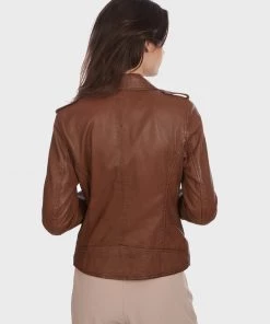 Oakwood Damen LISA Lederjacke Cognac Color -Oakwood Soldes Boutique 0d210a8fd8c3475082d40a9b31be9f57