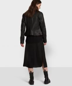 Oakwood Damen SALOME Lederjacke Black -Oakwood Soldes Boutique 0ea98d3f52b04182aff7ab0b3c70ed93