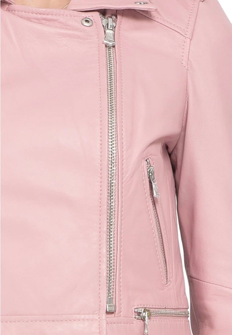 Oakwood PERFECTO Lederjacke Rose Damen 4 Oakwood PERFECTO Lederjacke Rose Damen – Bild 4