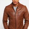 Oakwood Herren CASEY Lederjacke Brown