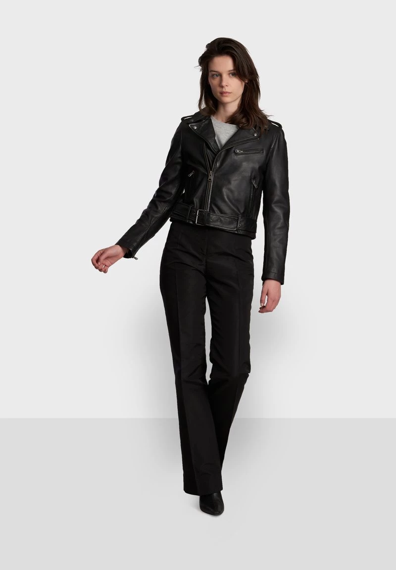 Oakwood RADIO Lederjacke Black Damen 2 Oakwood RADIO Lederjacke Black Damen – Bild 2