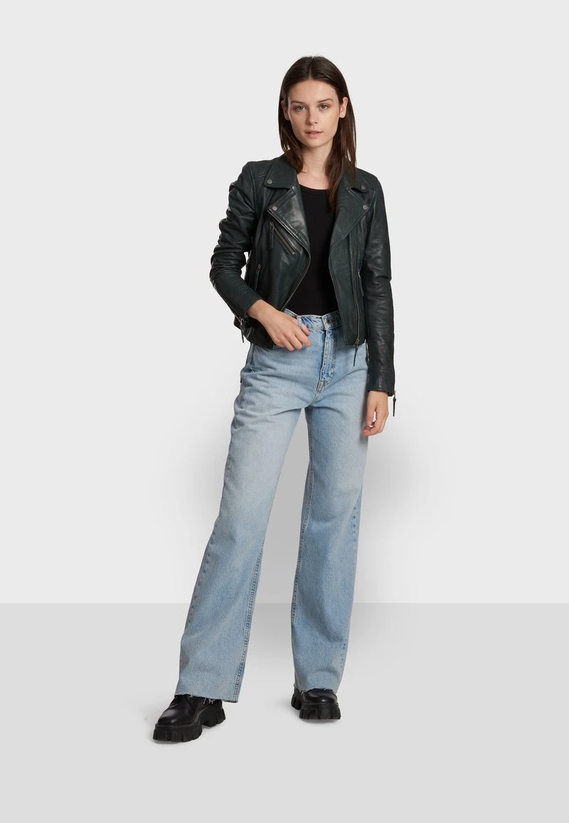 Oakwood SAMANTHA Lederjacke Petrol Damen 2 Oakwood SAMANTHA Lederjacke Petrol Damen – Bild 2