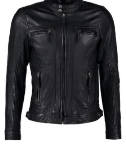 Oakwood Herren CASEY Lederjacke Black -Oakwood Soldes Boutique 19fb60def6d0447f86a2e7c09333f315