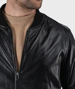 Oakwood Herren UNITED Lederjacke Black -Oakwood Soldes Boutique 1a0d0e74ca1744a2921af6345442b9d4