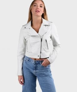 Oakwood NIKKO Lederjacke White Damen