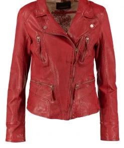 Oakwood CAMERA Lederjacke Red Damen -Oakwood Soldes Boutique 1e6d8ca2f8ca426f9c71a34e9abd9b35