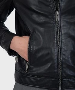 Oakwood Herren DUBLIN Lederjacke Black -Oakwood Soldes Boutique 1e9e87b19a19420390ed917f7a290720