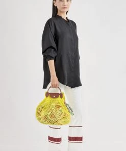 Longchamp LE PLIAGE FILET Handtasche Zitrone Damen