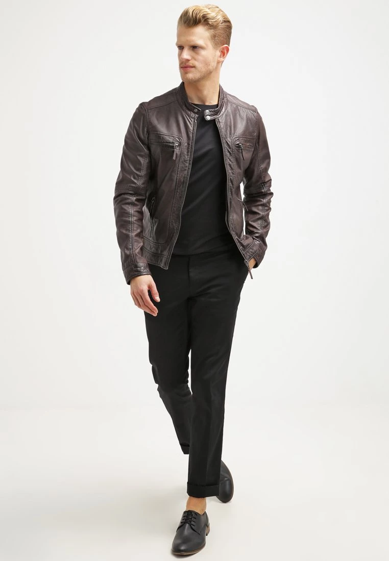 Oakwood CASEY Lederjacke Dark Brown Herren 2 Oakwood CASEY Lederjacke Dark Brown Herren – Bild 2