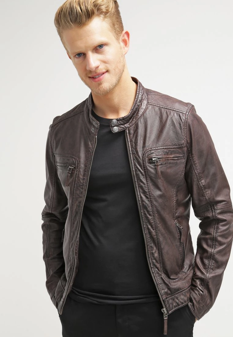 Oakwood CASEY Lederjacke Dark Brown Herren 4 Oakwood CASEY Lederjacke Dark Brown Herren – Bild 4