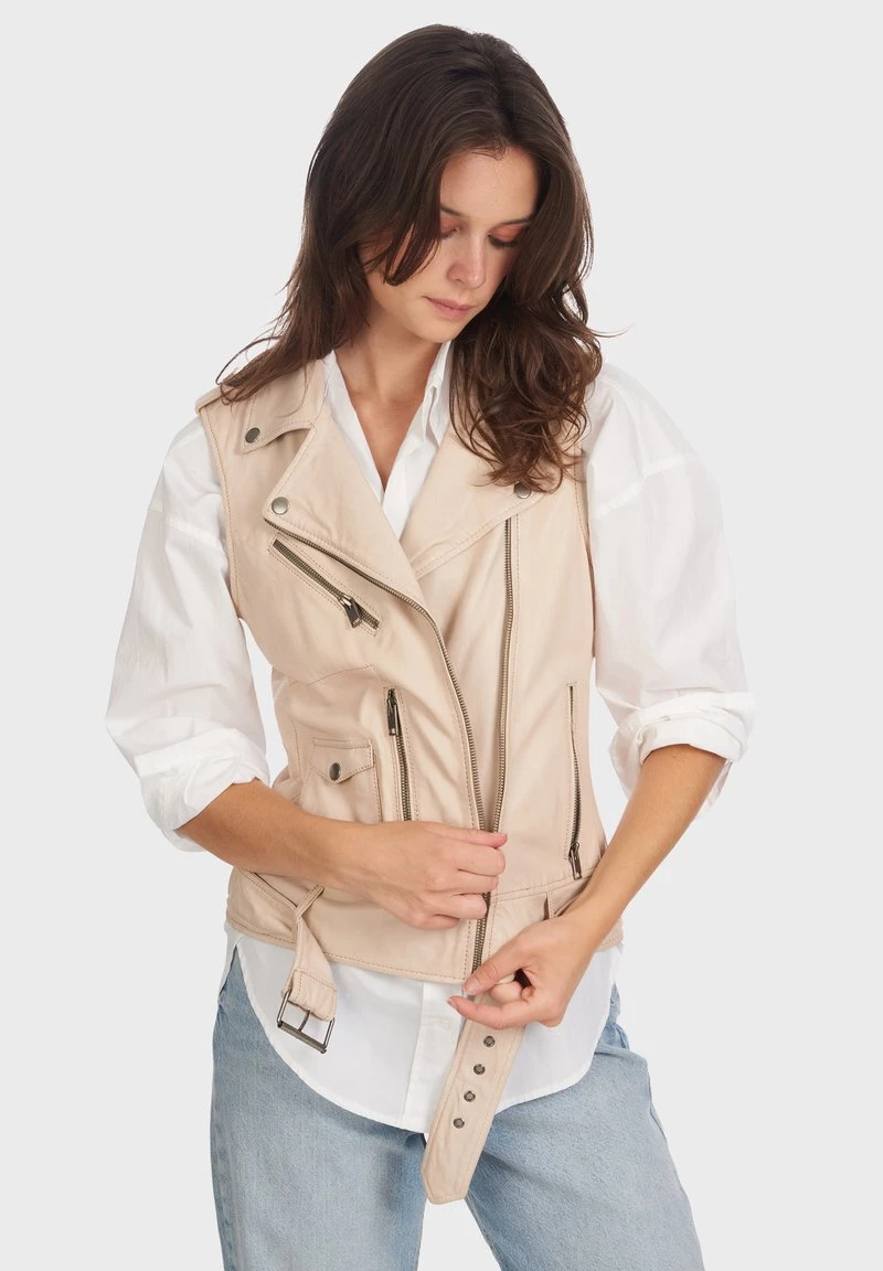 Oakwood Damen KYLIE Weste Beige 1 Oakwood Damen KYLIE Weste Beige