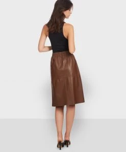 Oakwood Damen BAMBA Lederrock Brown -Oakwood Soldes Boutique 2193d408ff5e4431af941d26c0e4758b