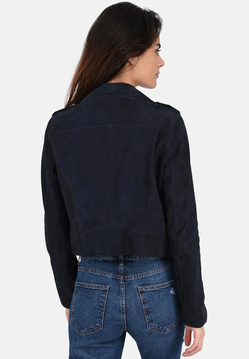 Oakwood ZULINA Lederjacke Navy Blue Damen 3 Oakwood ZULINA Lederjacke Navy Blue Damen – Bild 3