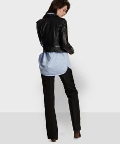 Oakwood Damen YOKO Lederjacke Black -Oakwood Soldes Boutique 25340e76b0bb4ab49d36522e0513e03e