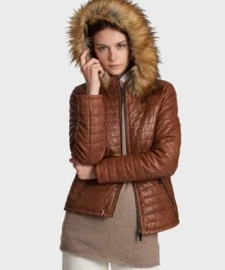 Oakwood Damen FURY Lederjacke Cognac