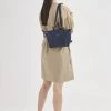 Longchamp Damen CUIR Tagesrucksack Navy
