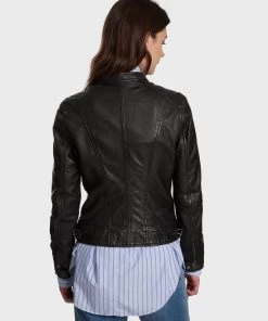 Oakwood Damen KARINE Lederjacke Black -Oakwood Soldes Boutique 2a612f5bfbfa4048a1d4beee5d43f367