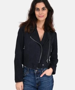 Oakwood ZULINA Lederjacke Navy Blue Damen