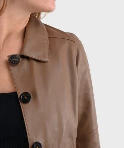 Oakwood ROSALIE Lederjacke Brown Damen -Oakwood Soldes Boutique 2a68e843a1aa4b1fbdde4f5984765a05