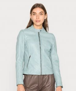 Oakwood KARINE Lederjacke Turquoise Damen