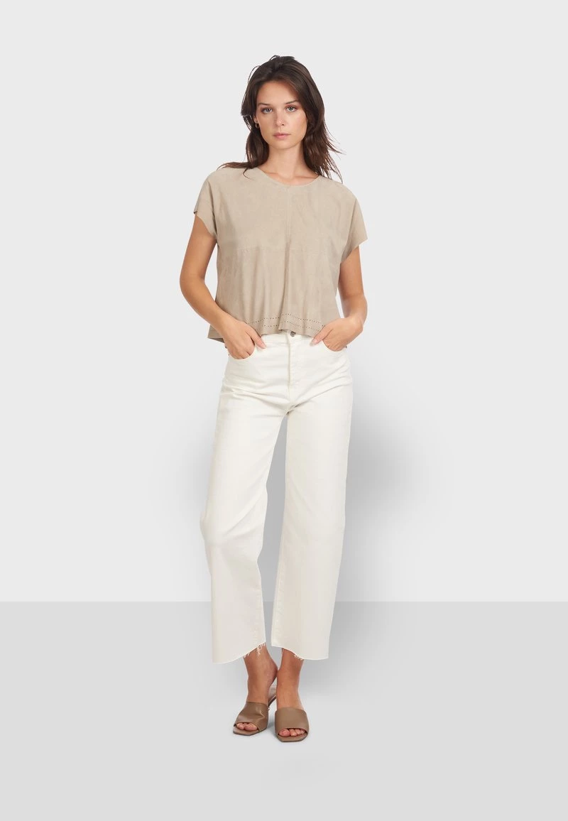 Oakwood CANCUN T Shirt Basic Light Sand Damen 2 Oakwood CANCUN T Shirt Basic Light Sand Damen – Bild 2