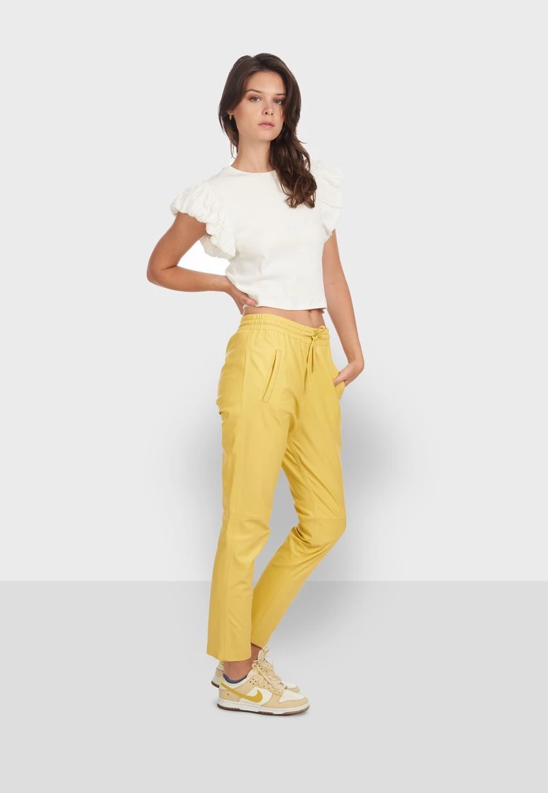 Oakwood Damen GIFT Lederhose Yellow 6 Oakwood Damen GIFT Lederhose Yellow – Bild 6