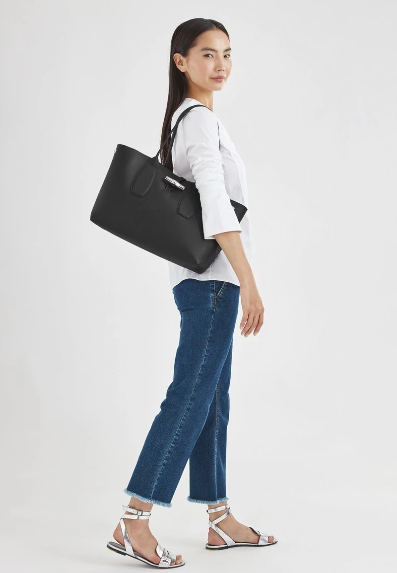 Longchamp Damen ROSEAU Handtasche Schwarz 1 Longchamp Damen ROSEAU Handtasche Schwarz