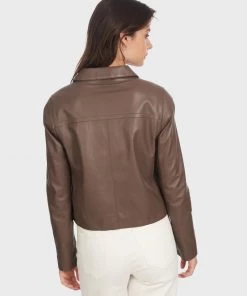 Oakwood Damen GRACE Lederjacke Brown -Oakwood Soldes Boutique 3436bc5334aa4a7696362295a1166580