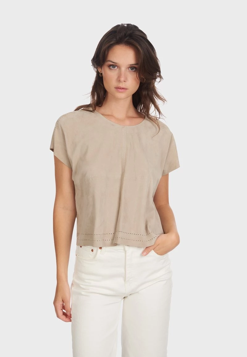 Oakwood CANCUN T Shirt Basic Light Sand Damen 1 Oakwood CANCUN T Shirt Basic Light Sand Damen