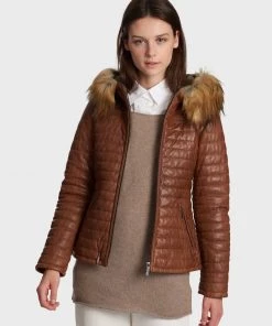 Oakwood Damen FURY Lederjacke Choco Brown