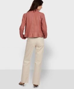 Oakwood VIDEO Lederjacke Old Pink Damen -Oakwood Soldes Boutique 3940a4ec772d400c83eb4368c540eca7