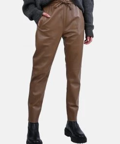 Oakwood Damen GIFT Lederhose Coffee