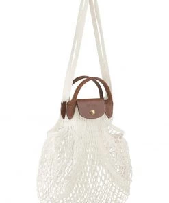 Longchamp LE PLIAGE FILET Handtasche Ecru Damen -Oakwood Soldes Boutique 3b689d6b93724e46b7cd36fffad2fe75