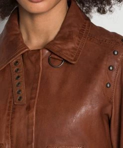 Oakwood Damen STAMP Lederjacke Whisky -Oakwood Soldes Boutique 3df0aeb75a444dba89b7ad518463833c