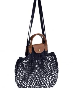 Longchamp Damen LE PLIAGE FILET Handtasche Navy -Oakwood Soldes Boutique 4080928e568a45ddb55d247222b61cec