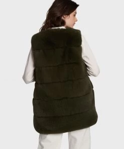 Oakwood Damen ACT Weste Khaki -Oakwood Soldes Boutique 425d4598a82c4beea0eabdbc84bc67c2