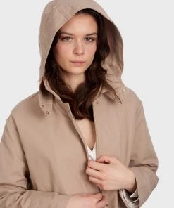 Oakwood Damen EARTH Klassischer Mantel Beige -Oakwood Soldes Boutique 4385bb1b89cc488291251ff05470f94d