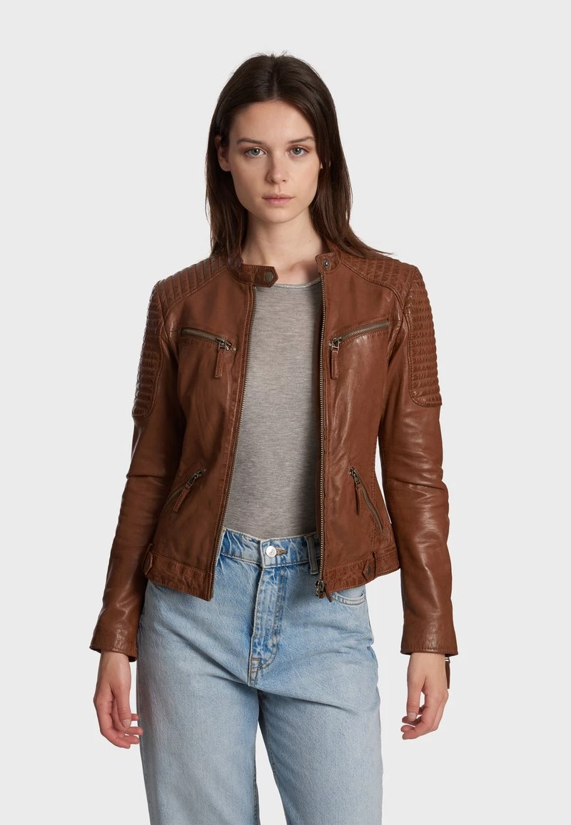 Oakwood HILLS Lederjacke Cognac Color Damen 1 Oakwood HILLS Lederjacke Cognac Color Damen