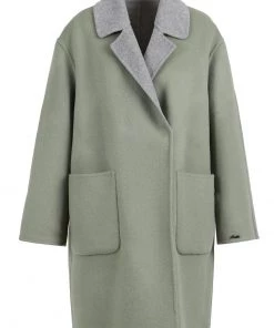 Oakwood Damen MAGDALENA Klassischer Mantel Green -Oakwood Soldes Boutique 4484dc4876fa421cb6521020be2f19f8